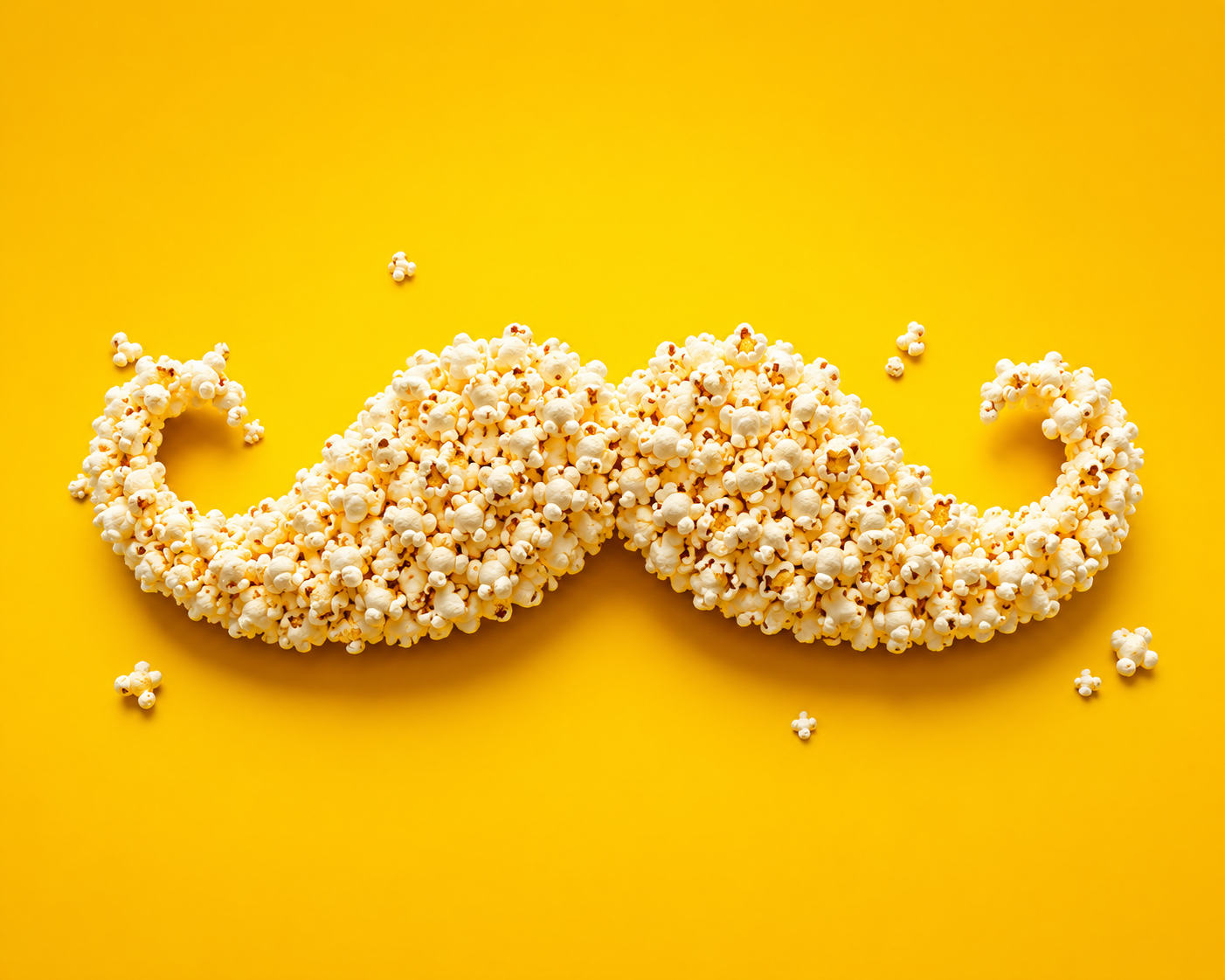 Popcorn formet som en bart